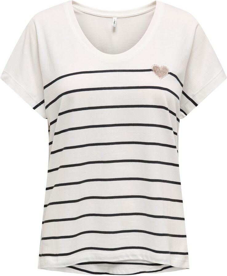 Only Shirt met korte mouwen ONLEMILY LIFE S S HEART TOP CS JRS - Foto 2