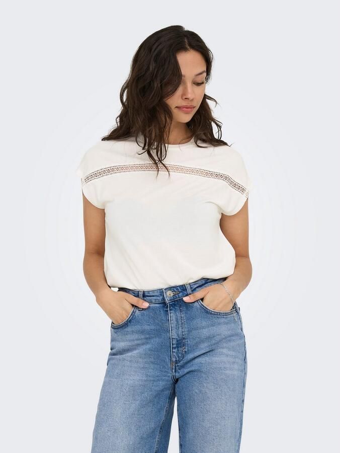 Only Shirt met korte mouwen ONLFREE LIFE BATSLEEVE O-NECK MIX TOPJRS - Foto 3