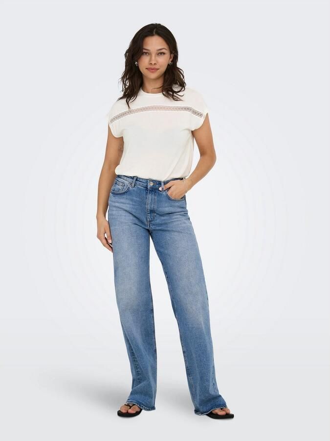 Only Shirt met korte mouwen ONLFREE LIFE BATSLEEVE O-NECK MIX TOPJRS - Foto 4