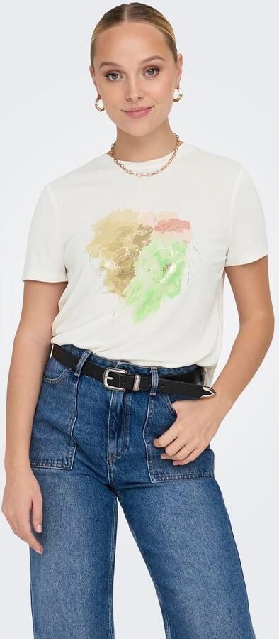Only Shirt met korte mouwen ONLFREE LIFE REG S S LEAF TOP BOX JRS - Foto 6