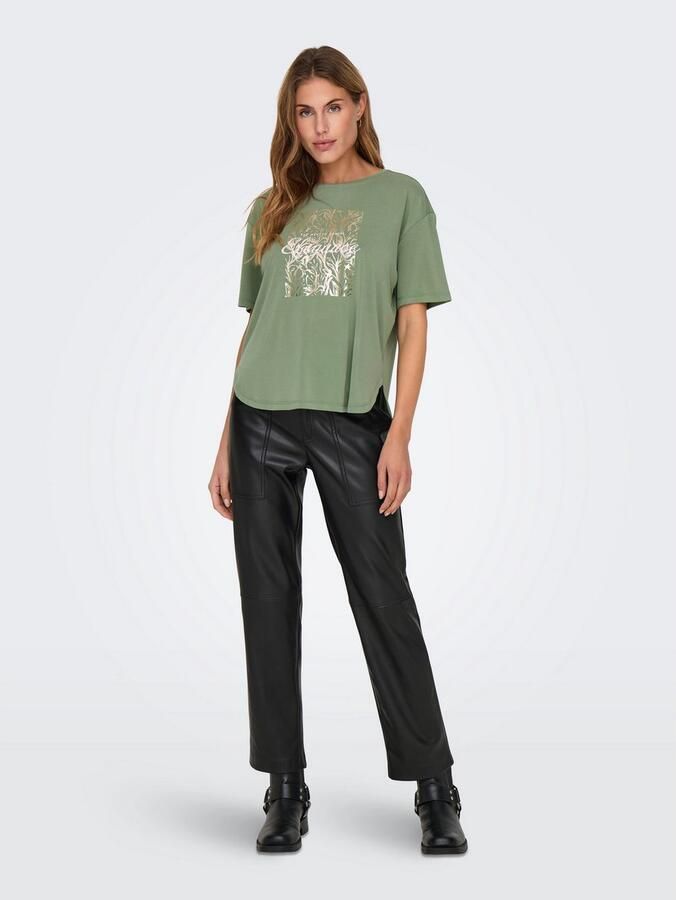 Only Shirt met korte mouwen ONLFREE LIFE S S BOTANICAL TOP BOX JRS