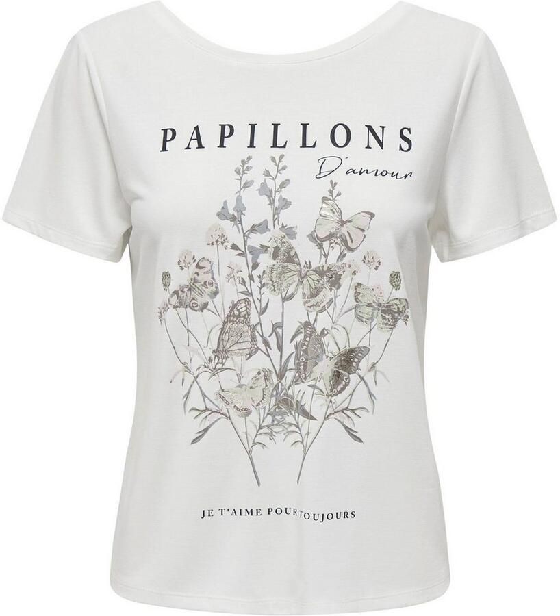 Only Shirt met korte mouwen ONLFREE LIFE S S CROSS BACK TOP BOX JRS