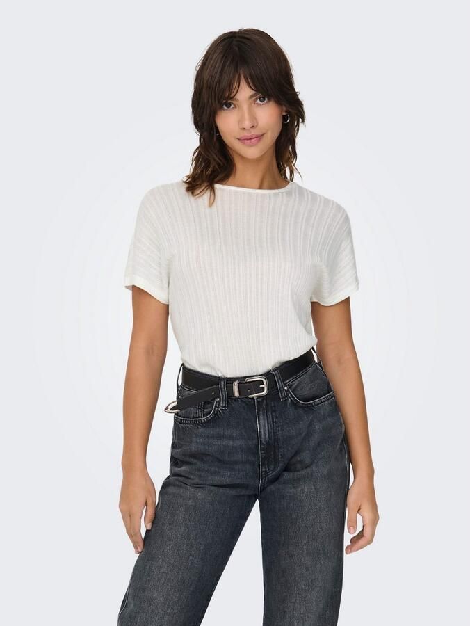 Only Shirt met korte mouwen ONLIRINA S S O-NECK TOP JRS NOOS - Foto 3