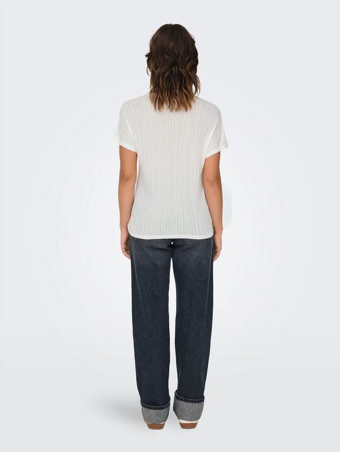 Only Shirt met korte mouwen ONLIRINA S S O-NECK TOP JRS NOOS - Foto 5