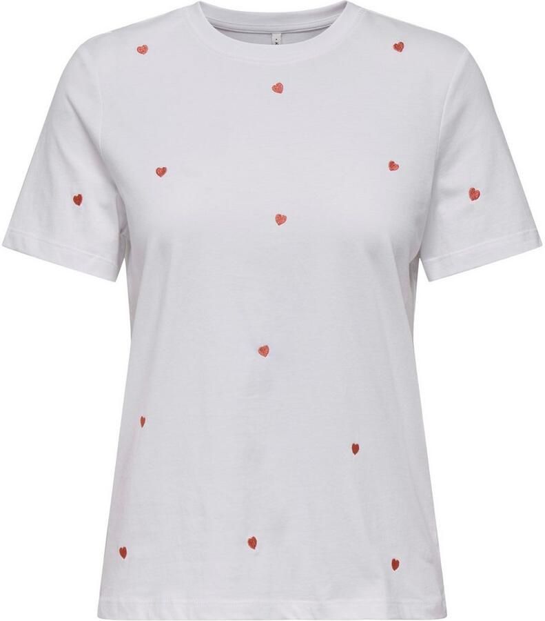 Only Shirt met korte mouwen ONLKETTY LIFE S S O-NECK TOP JRS NOOS