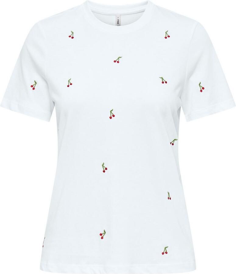 Only Shirt met korte mouwen ONLKETTY LIFE S S O-NECK TOP JRS NOOS