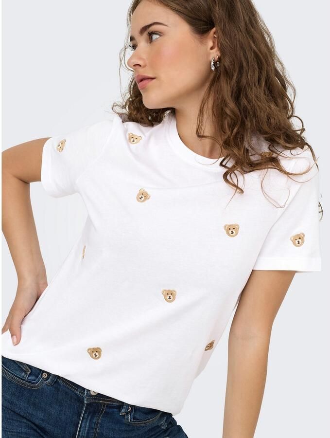 Only Shirt met korte mouwen ONLKETTY LIFE S S O-NECK TOP JRS NOOS - Foto 3