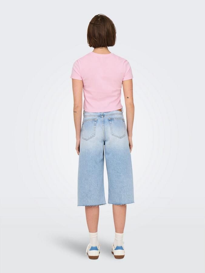 Only Shirt met korte mouwen ONLKIRA S S BLING O-NECK SHORT TOP JRS - Foto 4