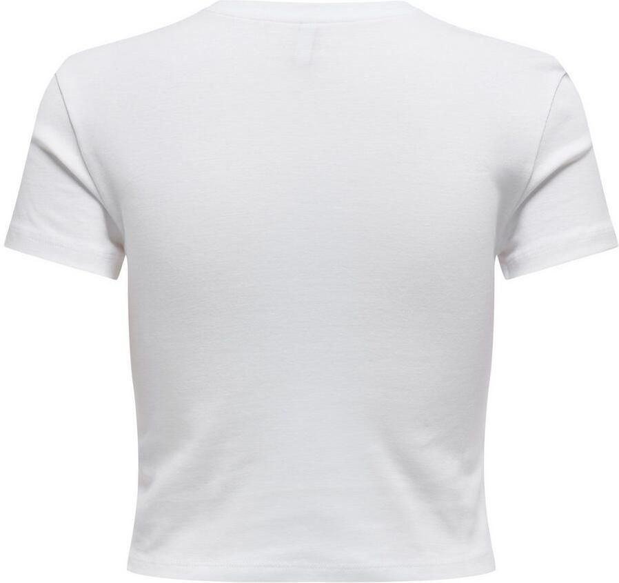 Only Shirt met korte mouwen ONLKIRA S S BLING O-NECK SHORT TOP JRS