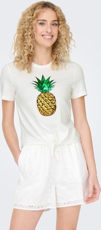 Only Shirt met korte mouwen ONLKITA LIFE S S FRUIT KNOT TOP BOX JRS - Foto 6