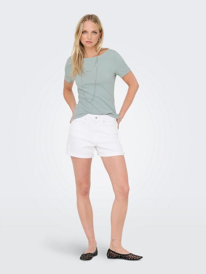 Only Shirt met korte mouwen ONLLIVE LOVE LIFE S S BOATNECK TOP JRS - Foto 4