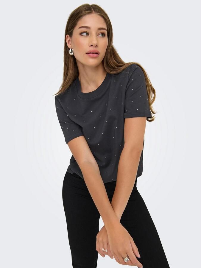 Only Shirt met korte mouwen ONLMONJA S S STUDS TEE JRS - Foto 5