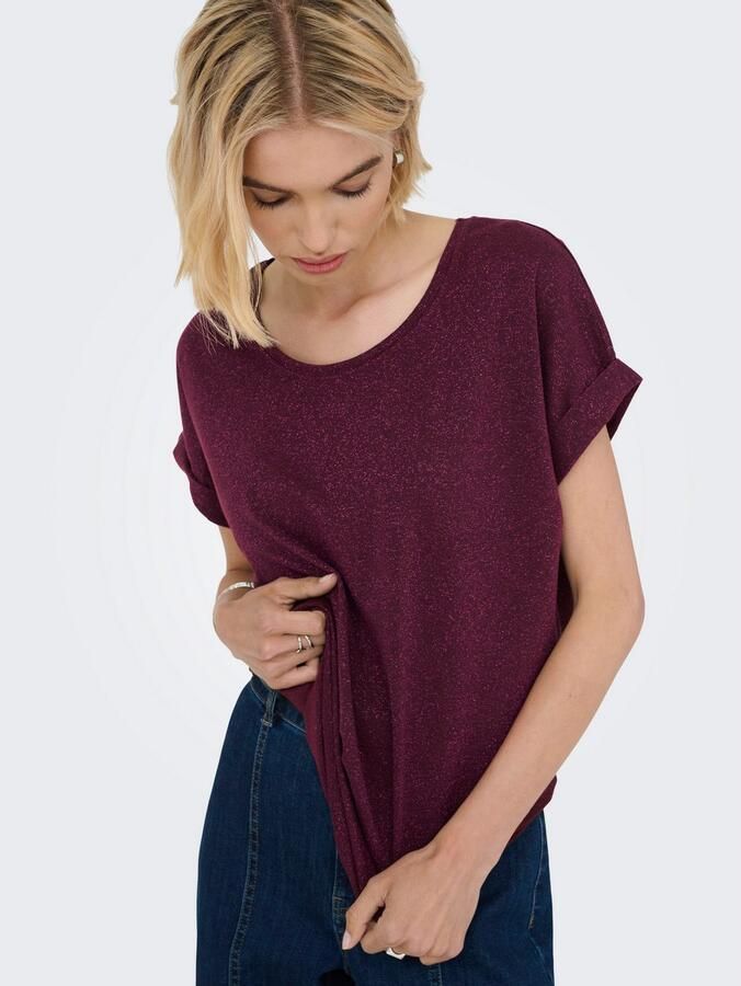 Only Shirt met korte mouwen ONLMOSTER GLITTER S S TOP NOOS JRS - Foto 4