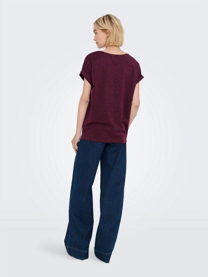 Only Shirt met korte mouwen ONLMOSTER GLITTER S S TOP NOOS JRS - Foto 6