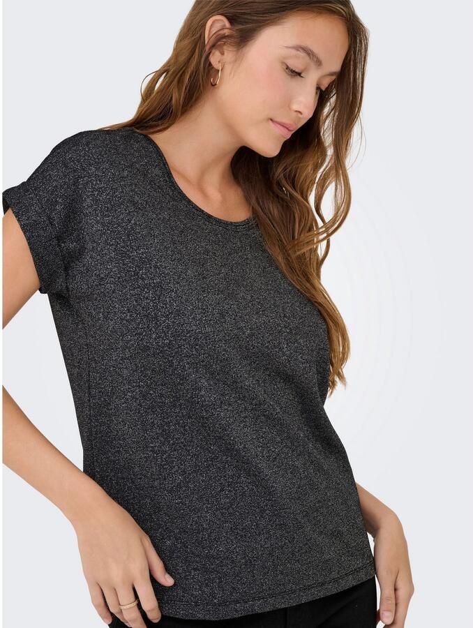 Only Shirt met korte mouwen ONLMOSTER GLITTER S S TOP NOOS JRS - Foto 5