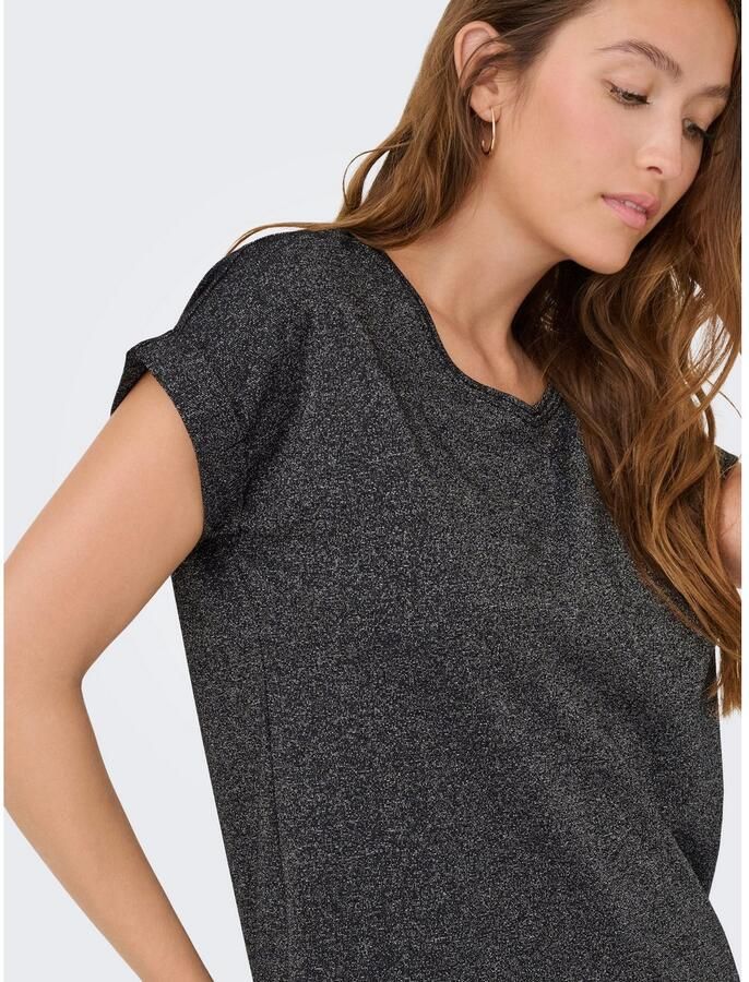 Only Shirt met korte mouwen ONLMOSTER GLITTER S S TOP NOOS JRS - Foto 4
