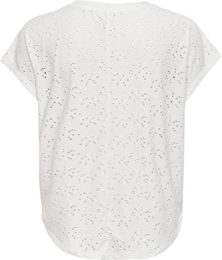 Only Shirt met korte mouwen ONLSMILLA LIFE S S TOP JRS NOOS regular fit modisch single jersey materiaalmix ronde hals - Foto 2