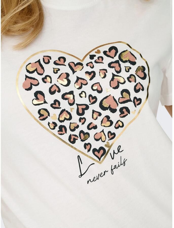 Only Shirt met korte mouwen ONLTANYA LIFE REG S S LEO PRINT TOP JRS - Foto 3