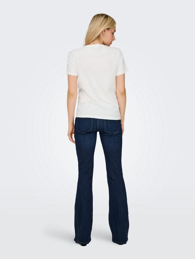 Only Shirt met korte mouwen ONLTANYA LIFE REG S S LEO PRINT TOP JRS - Foto 4