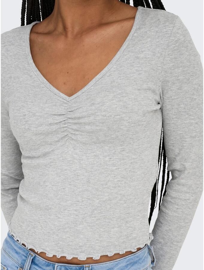 Only Shirt met lange mouwen ONLBETTY L S V-NECK TOP CC JRS - Foto 2