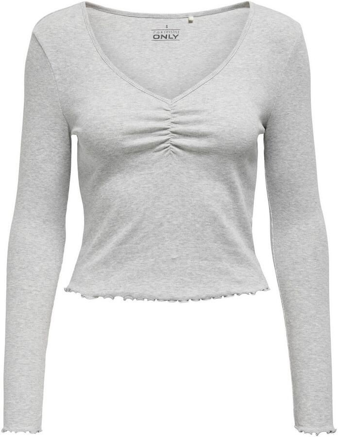 Only Shirt met lange mouwen ONLBETTY L S V-NECK TOP CC JRS