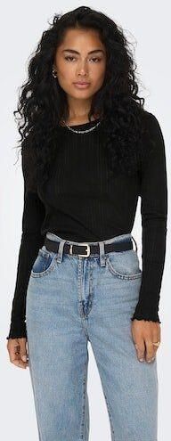 Only Shirt met lange mouwen en structuurmotief model 'CARLOTTA' - Foto 6