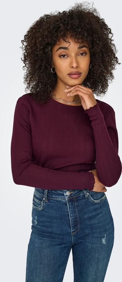 Only Slim fit shirt met lange mouwen van puur katoen model 'CARLOTTA' - Foto 3