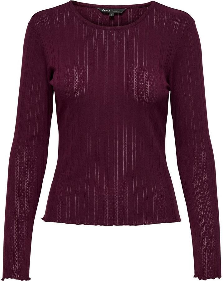 Only Slim fit shirt met lange mouwen van puur katoen model 'CARLOTTA'