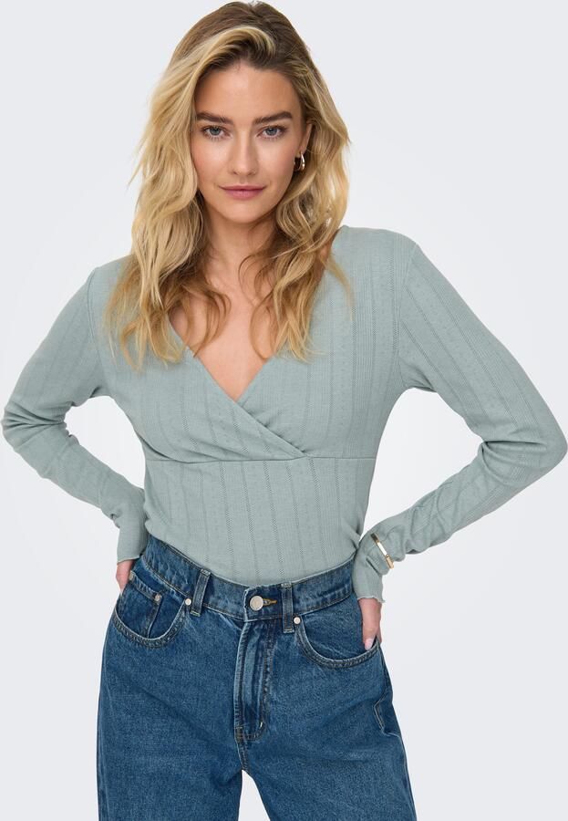 Only Slim fit shirt met lange mouwen van katoenmix model 'CARLOTTA' - Foto 8