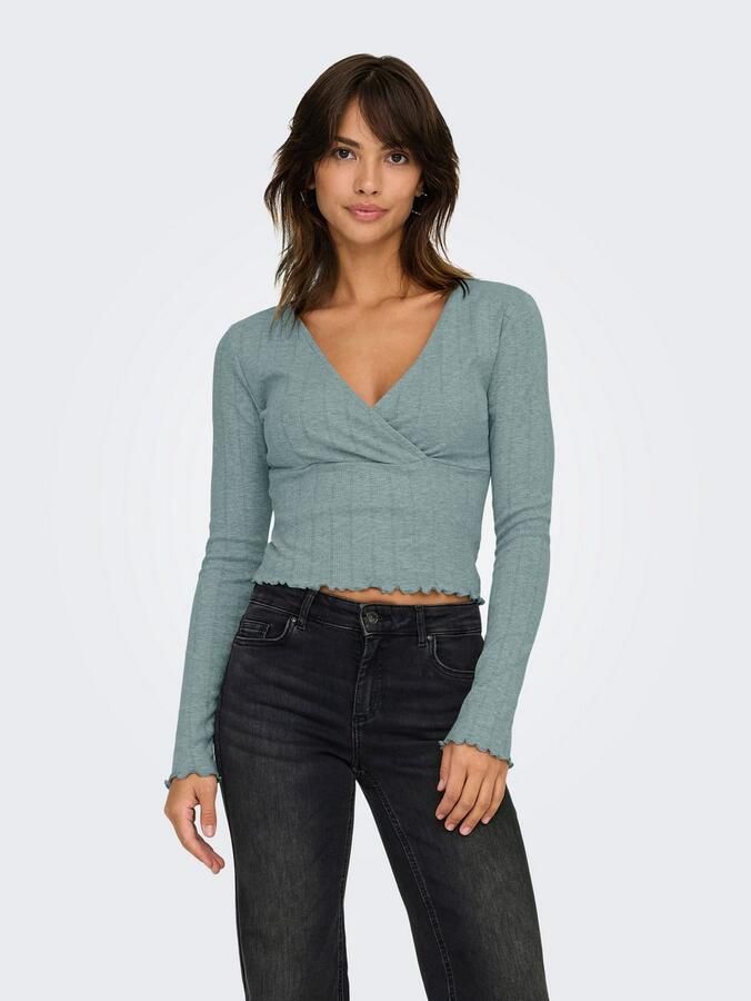 Only Slim fit shirt met lange mouwen van katoenmix model 'CARLOTTA' - Foto 3