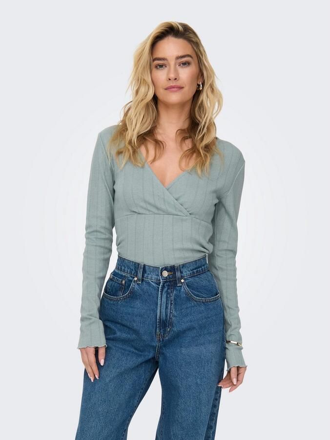 Only Slim fit shirt met lange mouwen van katoenmix model 'CARLOTTA' - Foto 5