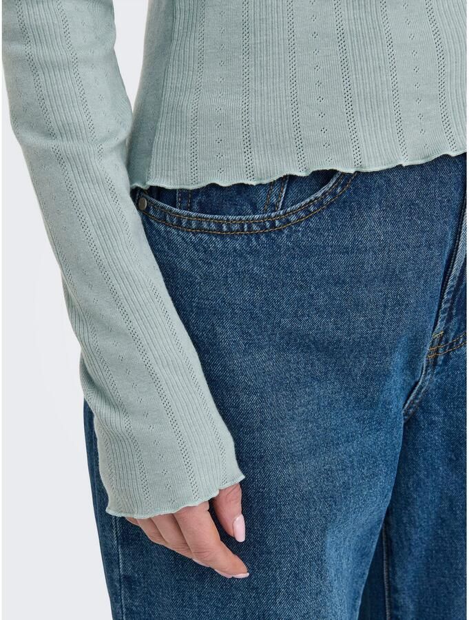 Only Slim fit shirt met lange mouwen van katoenmix model 'CARLOTTA'