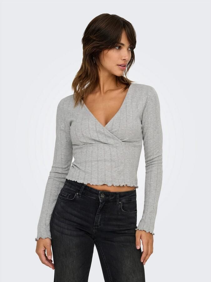 Only Shirt met lange mouwen ONLCARLOTTA L S WRAP TOP JRS - Foto 6