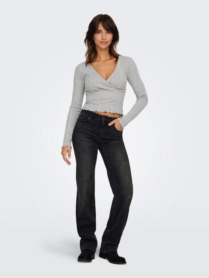 Only Shirt met lange mouwen ONLCARLOTTA L S WRAP TOP JRS - Foto 4