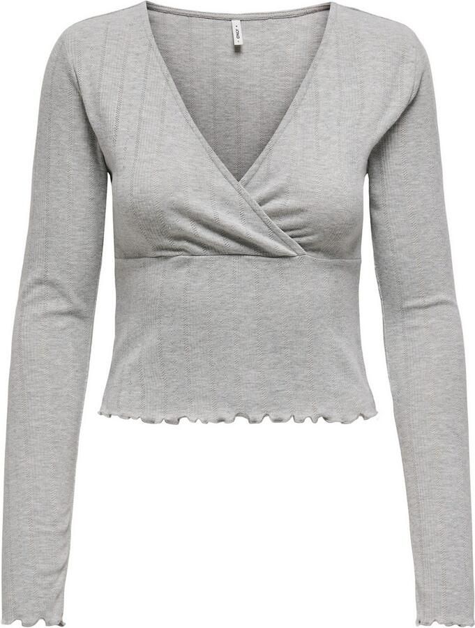 Only Shirt met lange mouwen ONLCARLOTTA L S WRAP TOP JRS - Foto 2