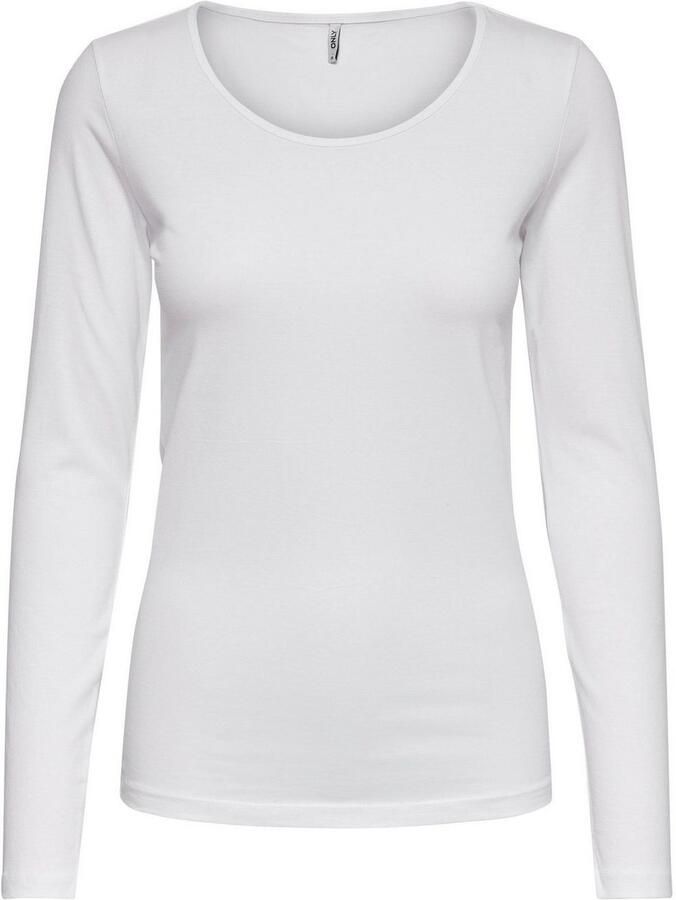 Only Witte Live Love Life Longsleeve Top White Dames - Foto 3