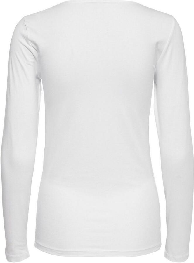 Only Witte Live Love Life Longsleeve Top White Dames - Foto 7