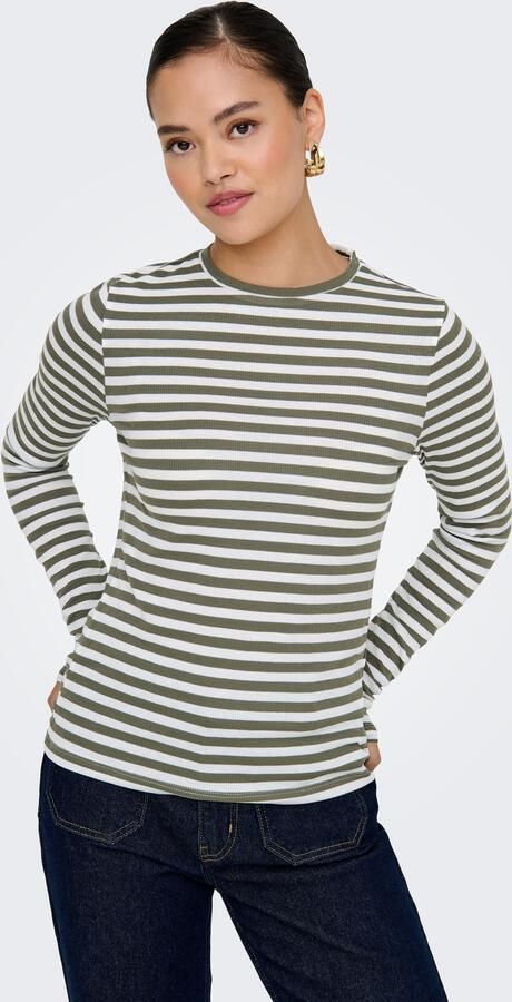 Only Shirt met lange mouwen ONLMAI STRIPE L S TOP JRS NOOS - Foto 6