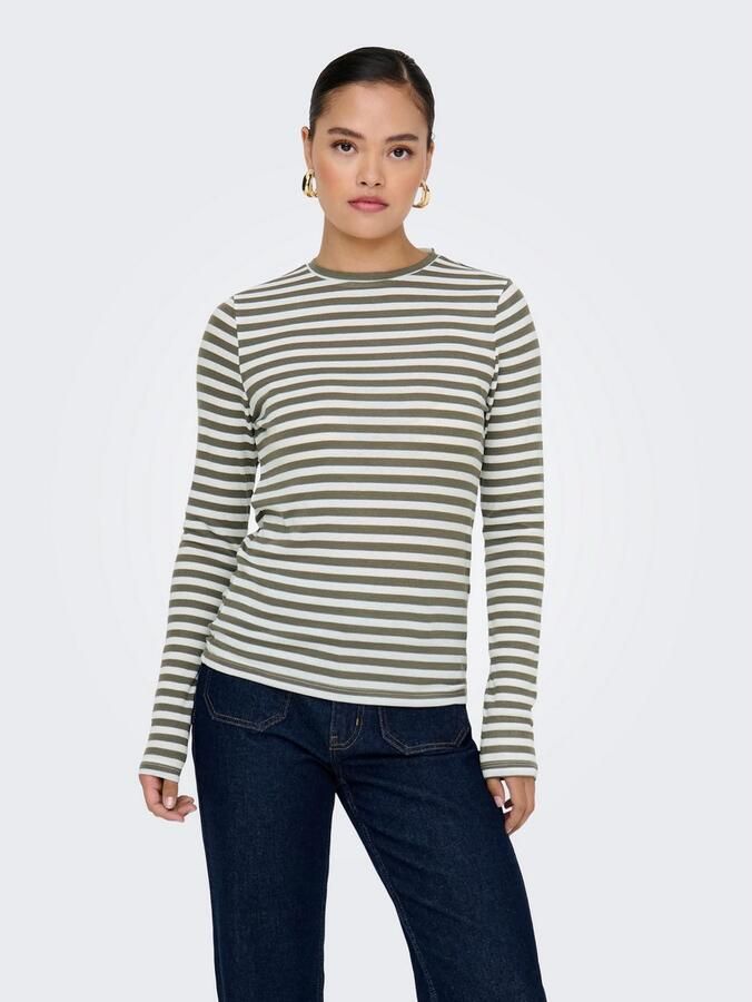 Only Shirt met lange mouwen ONLMAI STRIPE L S TOP JRS NOOS - Foto 3