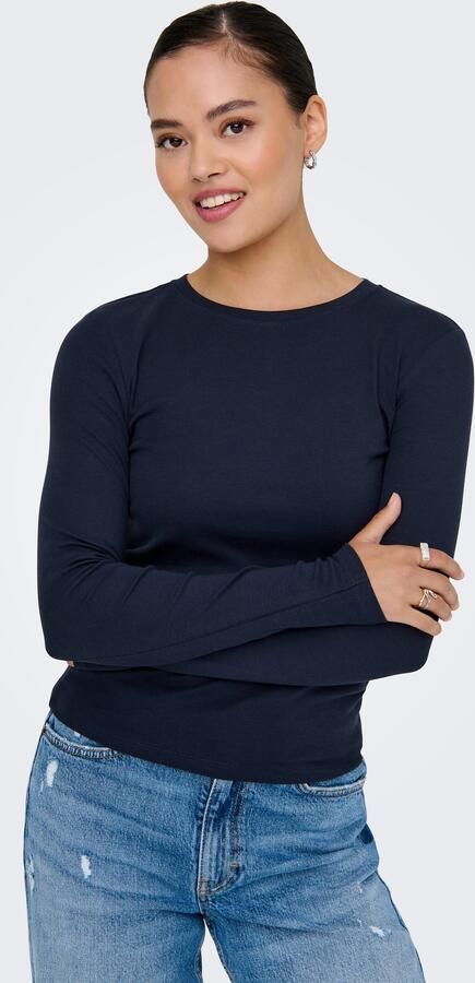 Only regular fit shirt met lange mouwen van katoenmix model 'RILEY'