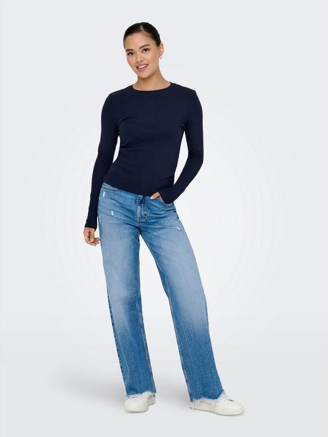 Only regular fit shirt met lange mouwen van katoenmix model 'RILEY' - Foto 4