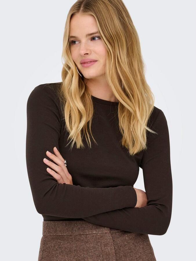 Only regular fit shirt met lange mouwen van katoenmix model 'RILEY' - Foto 4