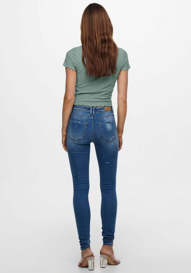 Only Shirt met ronde hals ONLEMMA S S SHORT TOP NOOS JRS Ronde hals modieus regular fit gegolfde afwerking effen - Foto 2