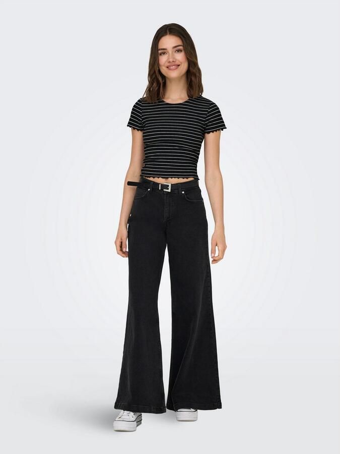 Only Shirt met ronde hals ONLEMMA STRIPE S S TOP - Foto 3