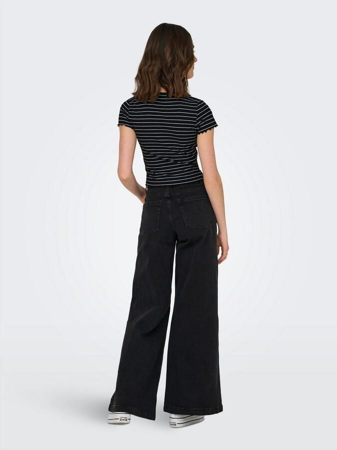 Only Shirt met ronde hals ONLEMMA STRIPE S S TOP - Foto 4