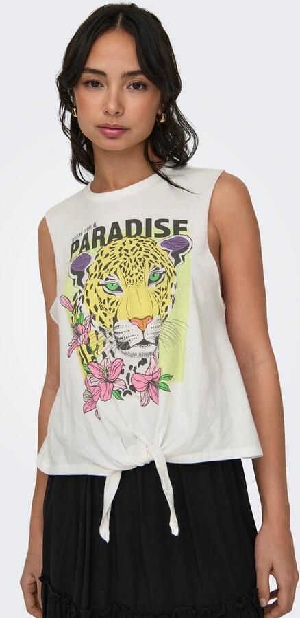 Only Shirt met ronde hals ONLLUCY LIFE S L KNOT EAGLE TOP BOX JRS - Foto 6