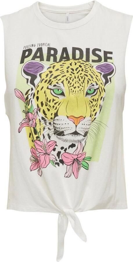 Only Shirt met ronde hals ONLLUCY LIFE S L KNOT EAGLE TOP BOX JRS - Foto 4