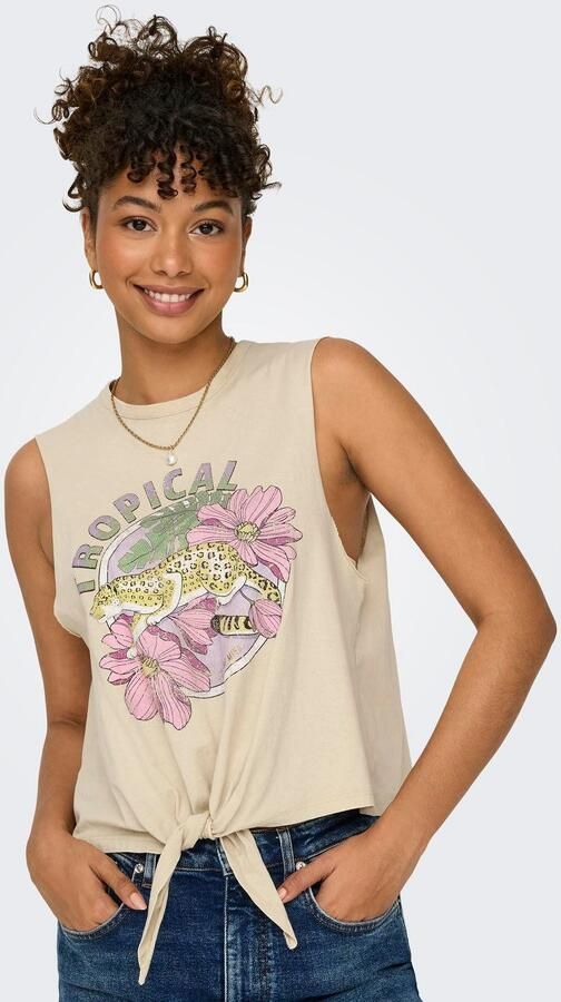 Only Shirt met ronde hals ONLLUCY LIFE S L KNOT EAGLE TOP BOX JRS - Foto 8