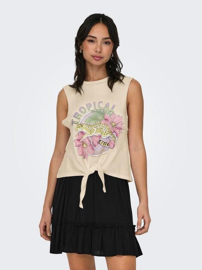 Only Shirt met ronde hals ONLLUCY LIFE S L KNOT EAGLE TOP BOX JRS - Foto 3