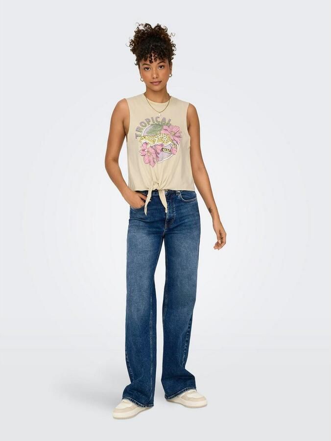 Only Shirt met ronde hals ONLLUCY LIFE S L KNOT EAGLE TOP BOX JRS - Foto 4
